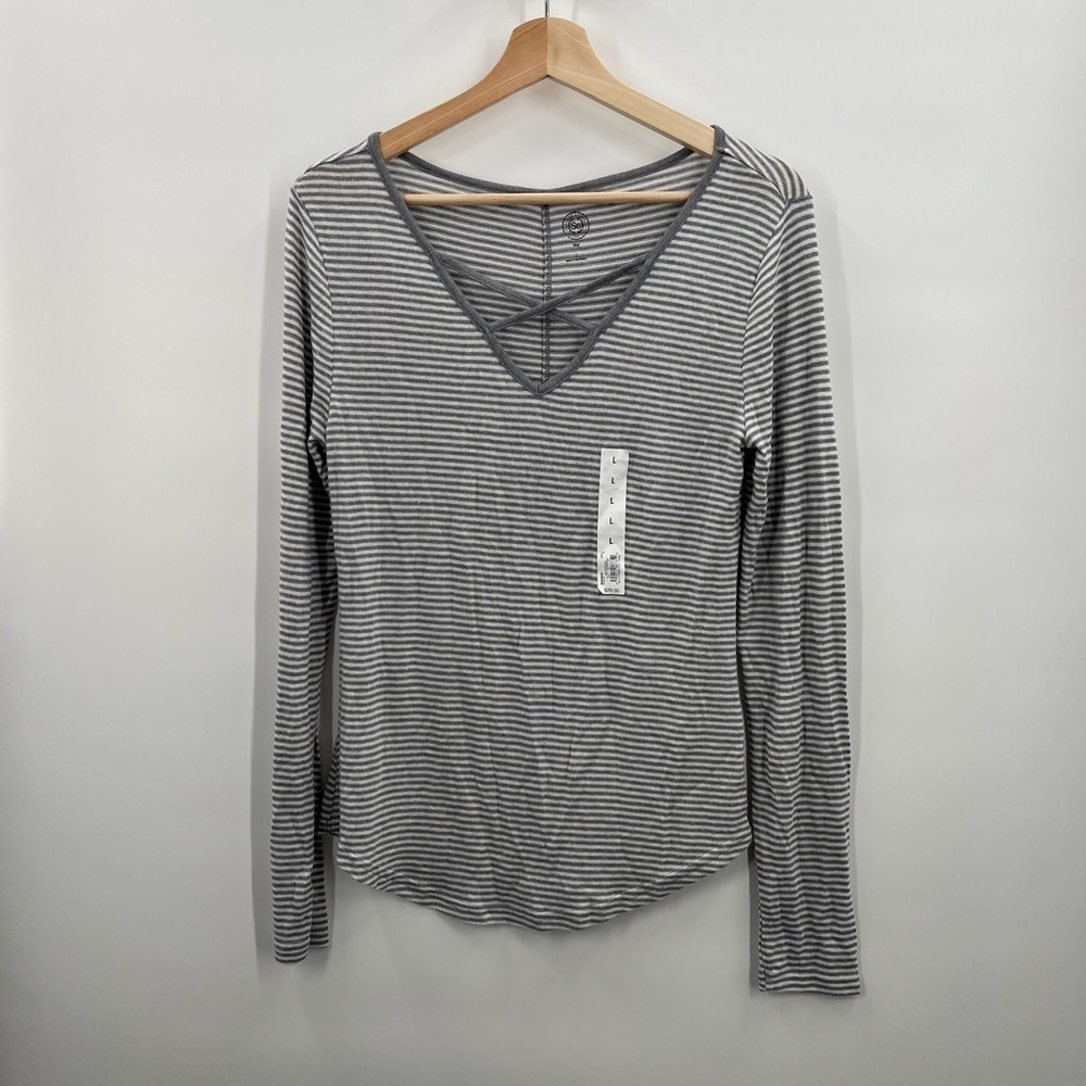 SO Stripped Long Sleeve Fitted Ladies Large NEW